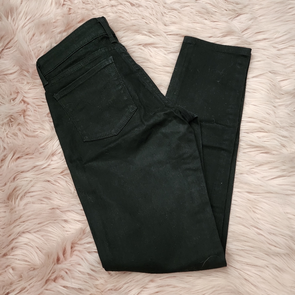 Levi's Modern Rise Skinny demi curve black jeans Sz 25